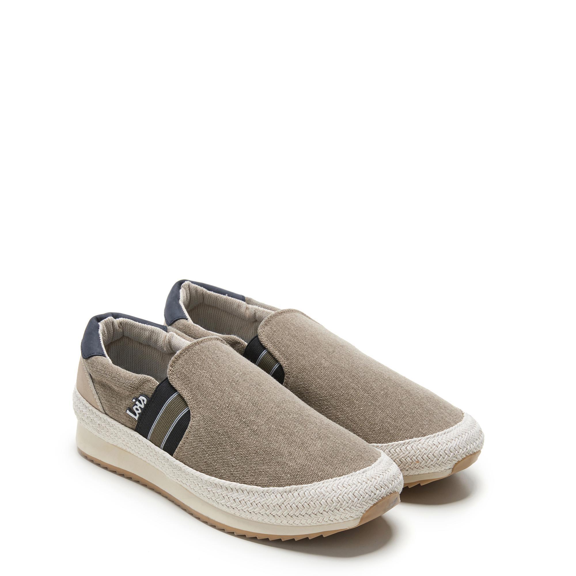 Zapatillas Caminar Hombre Lois 61389 Beige sin Cordones 2/5