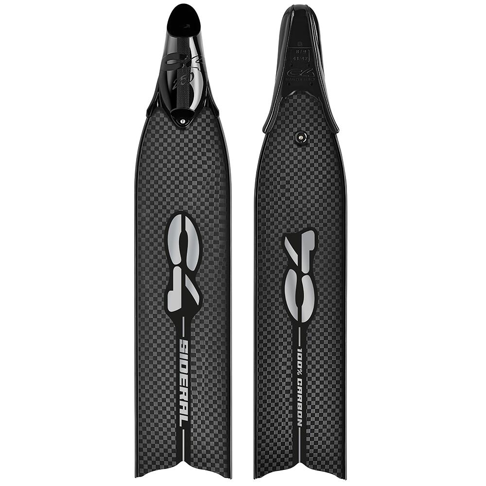 C4 CARBON Pinne lunghe da Apnea MB001 durezza 15 con pala in fibra di carbonio