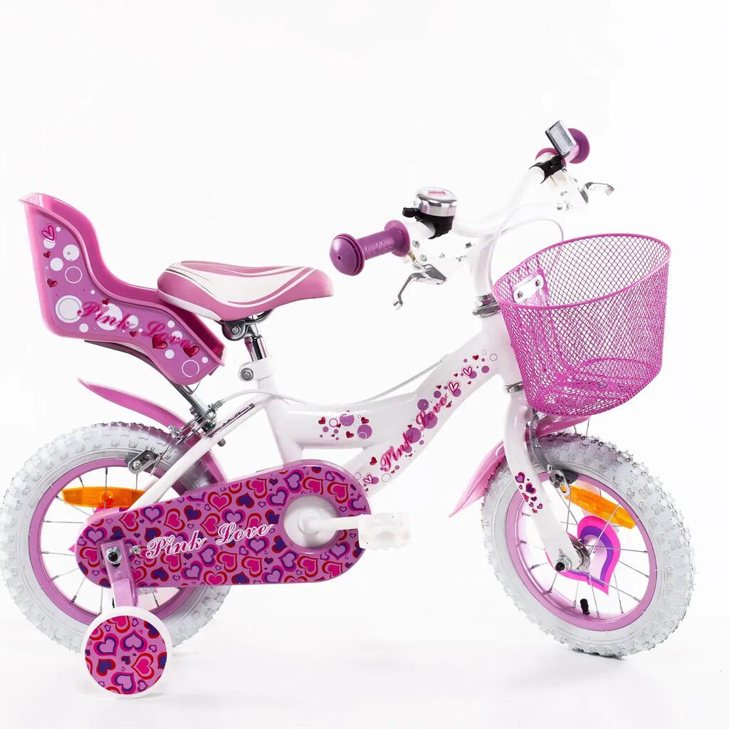 Велосипед за момичета SCH Pink Love 16” с аксесоари