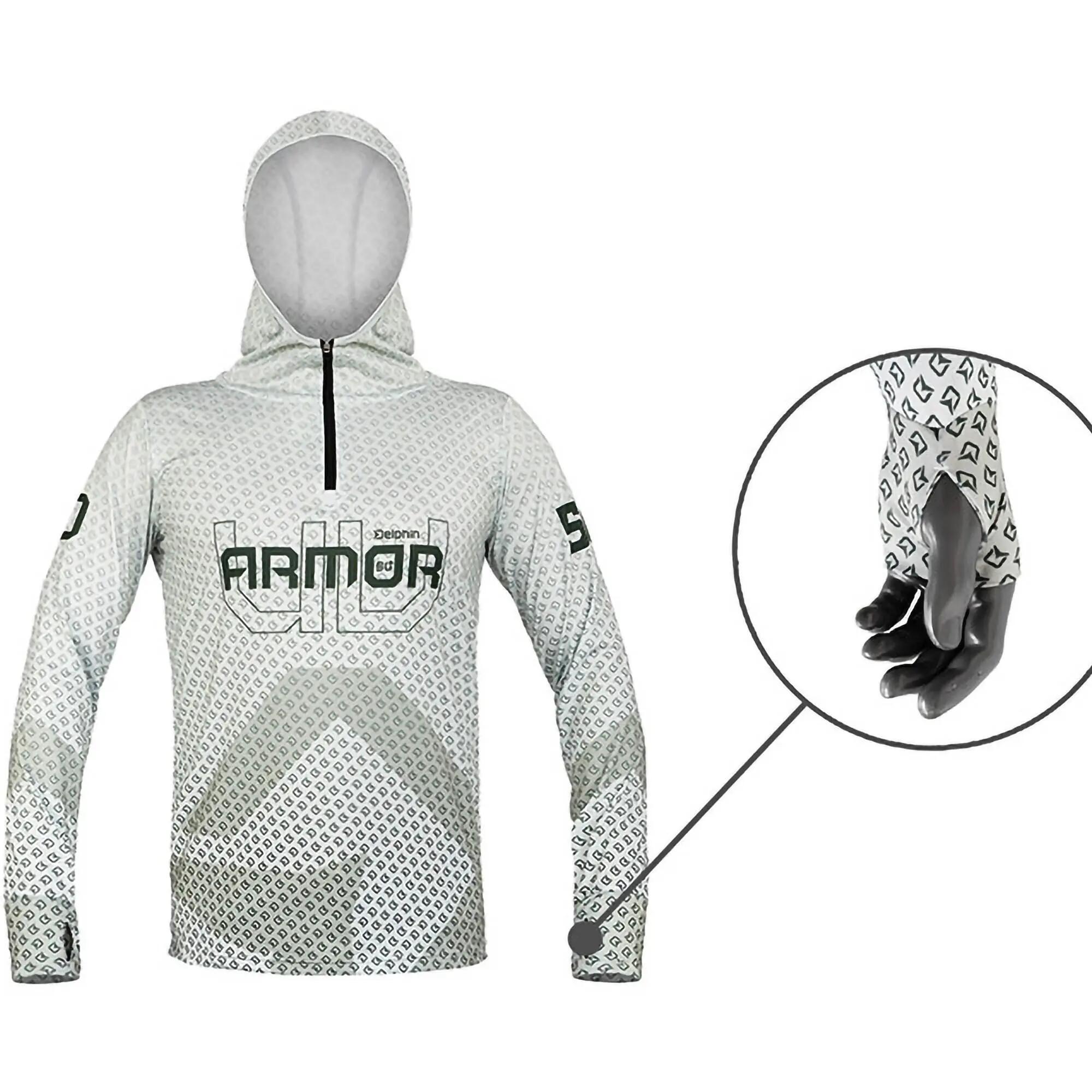 Sweatshirt avec une capuche UV ARMOR 50+ | Olive (XXL) 4/7