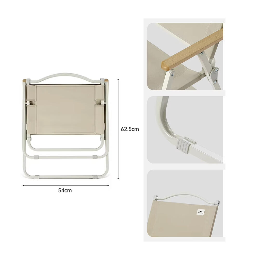Silla Plegable Camping Playa Naturehike Ultraligera Khaki 4/4