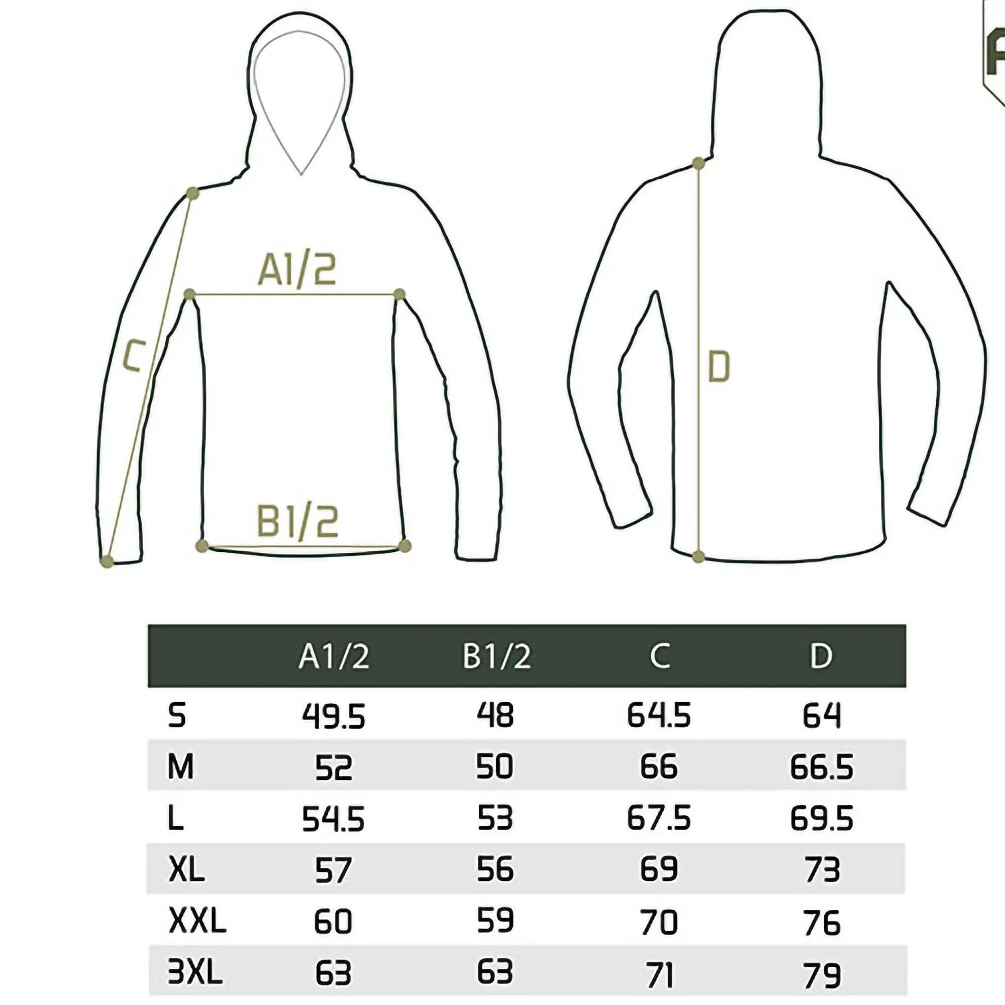 Sweatshirt avec une capuche UV ARMOR 50+ | Olive (XXL) 2/7