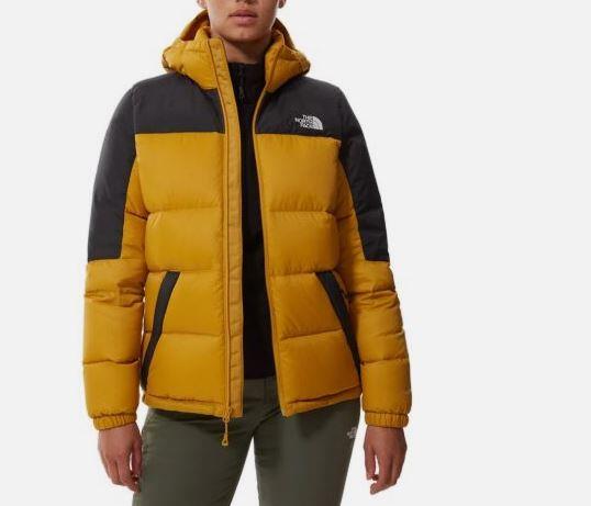 THE NORTH FACE GIUBBOTTO DONNA COLORE GIALLO NERO YELLOW