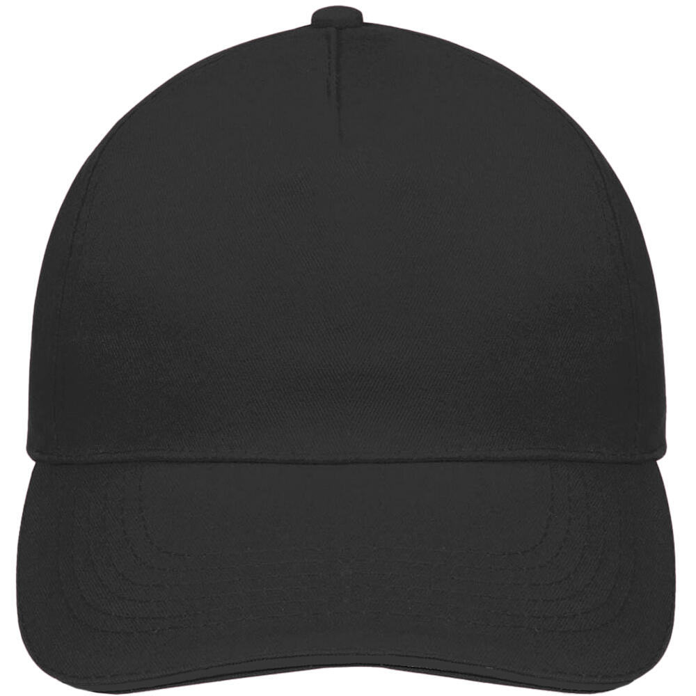 Unisex Sunny 5 Panel Baseball Cap (Black) 4/5