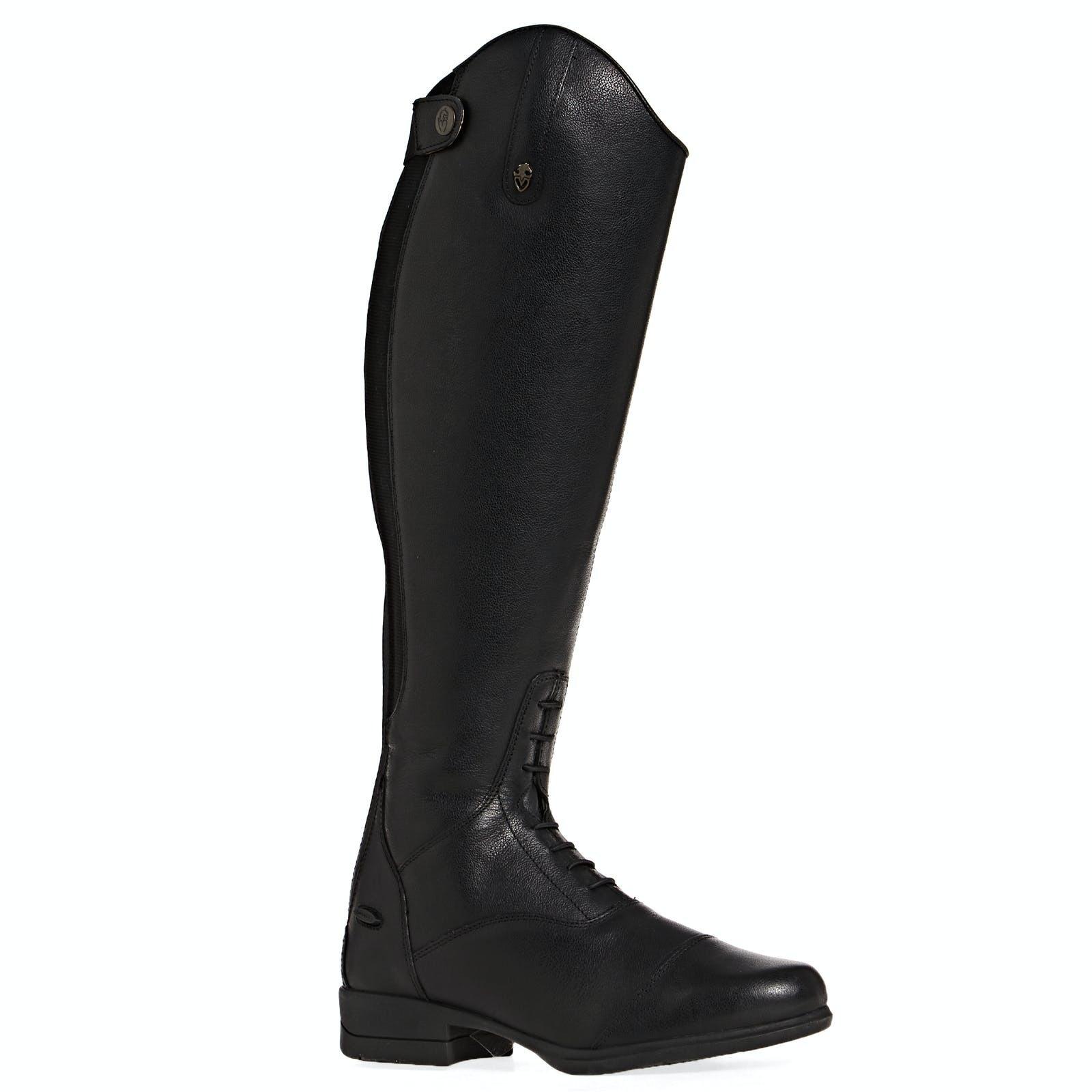 Lange Reitstiefel "Albina", Leder Damen Schwarz 2/7