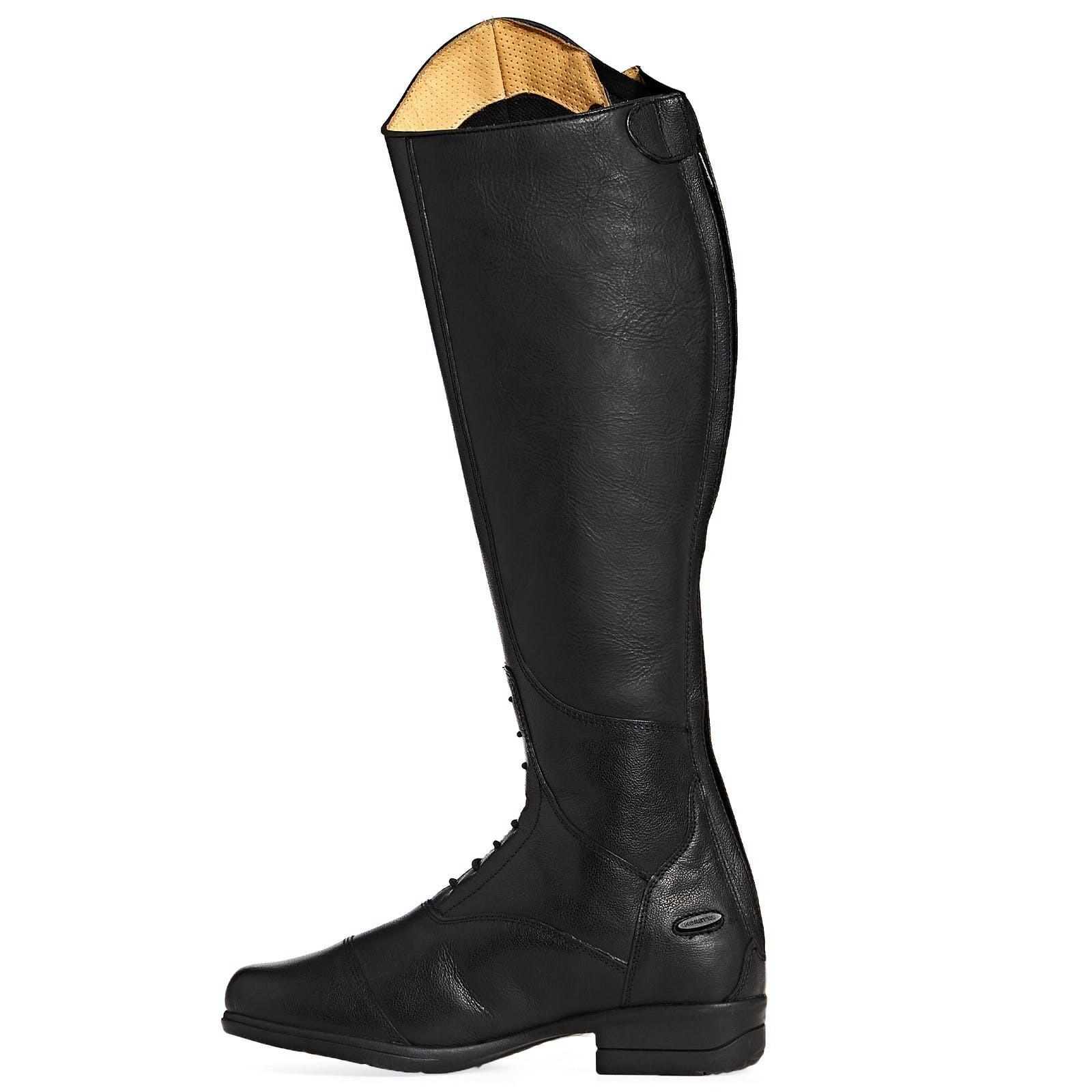 Lange Reitstiefel "Albina", Leder Damen Schwarz 3/7