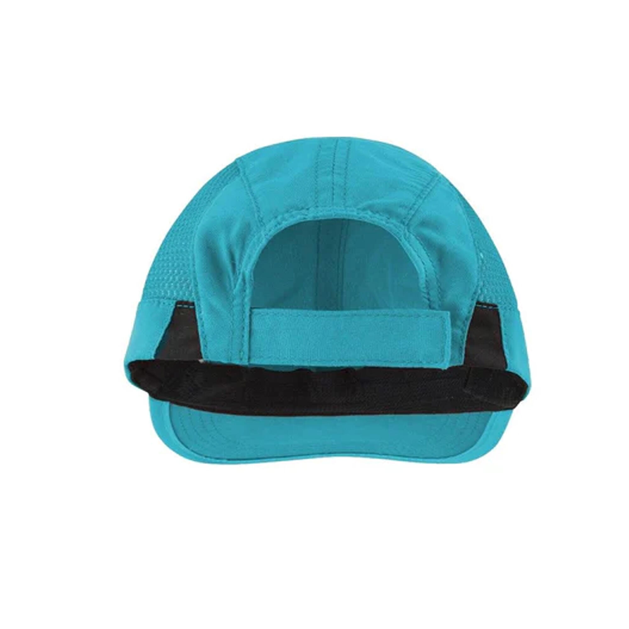 Unisex 2 Panel Sport Baseball Cap (Aqua/Black) 2/2