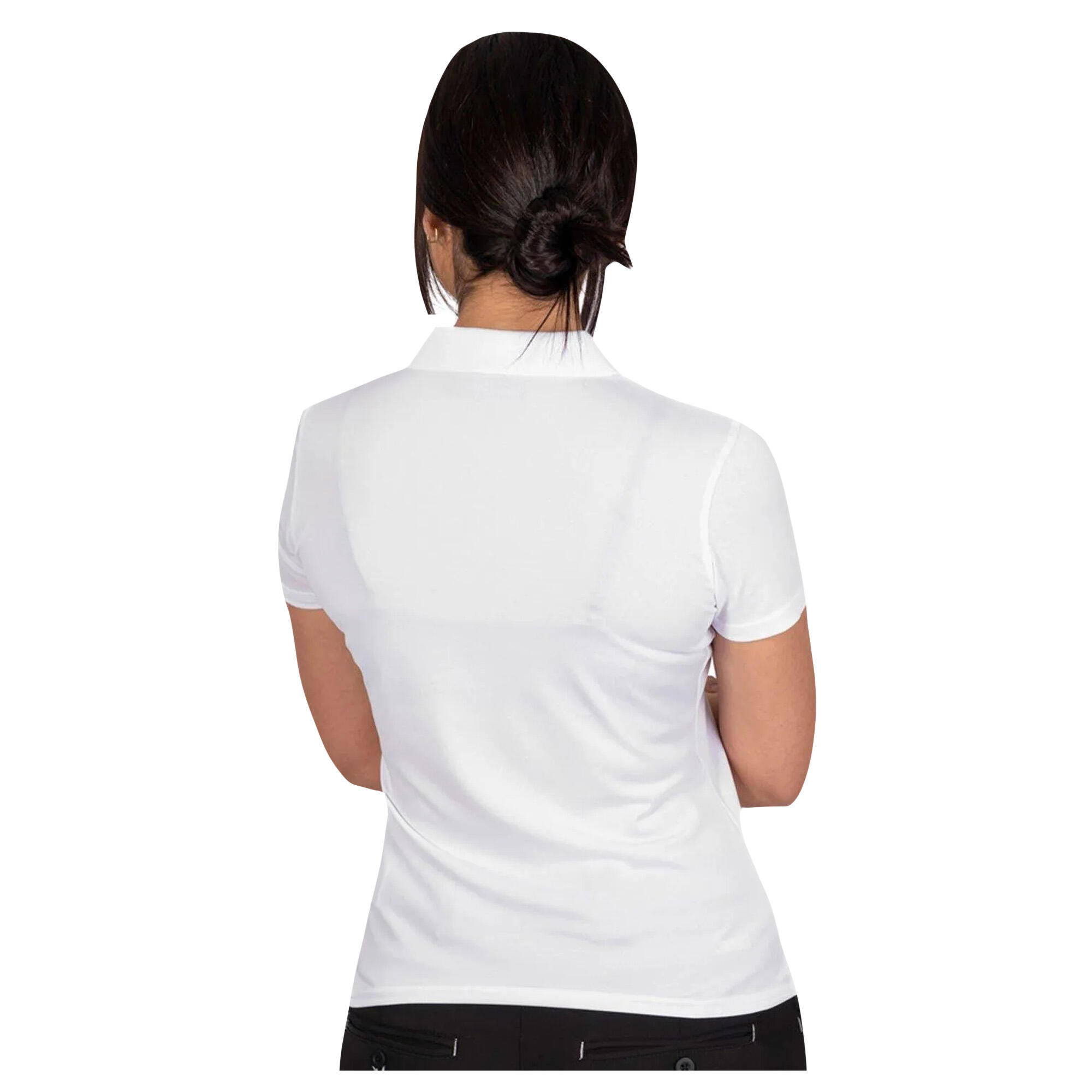 "Classic" Poloshirt für Emblem Damen Weiß 2/4