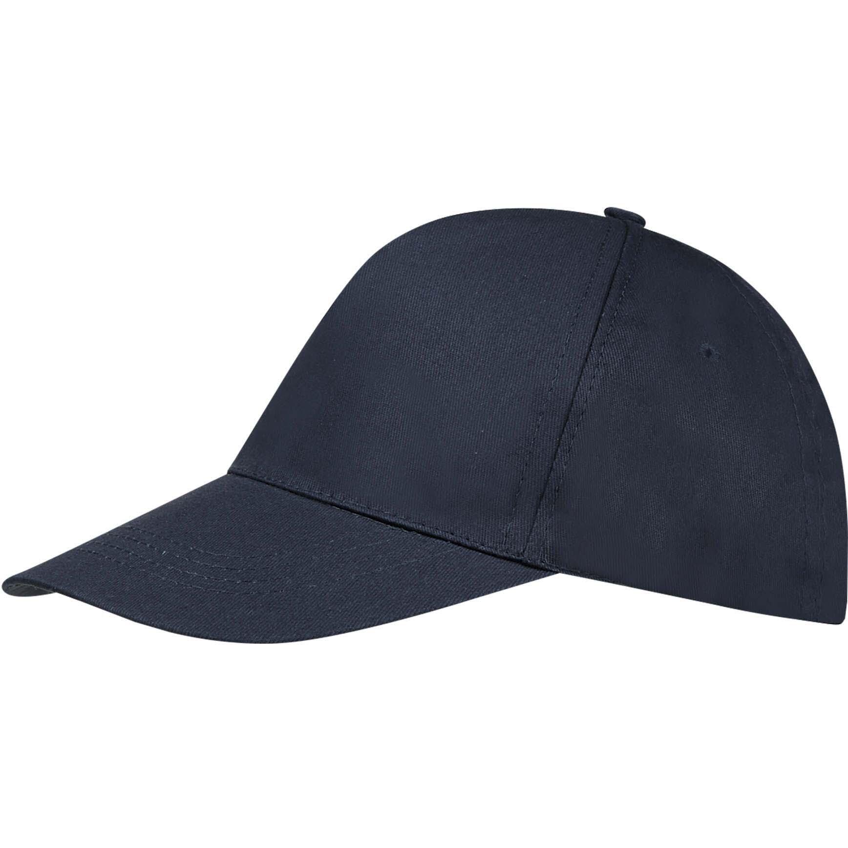 Unisex Buzz 5 Panel Baseball Cap (Navy) 3/5