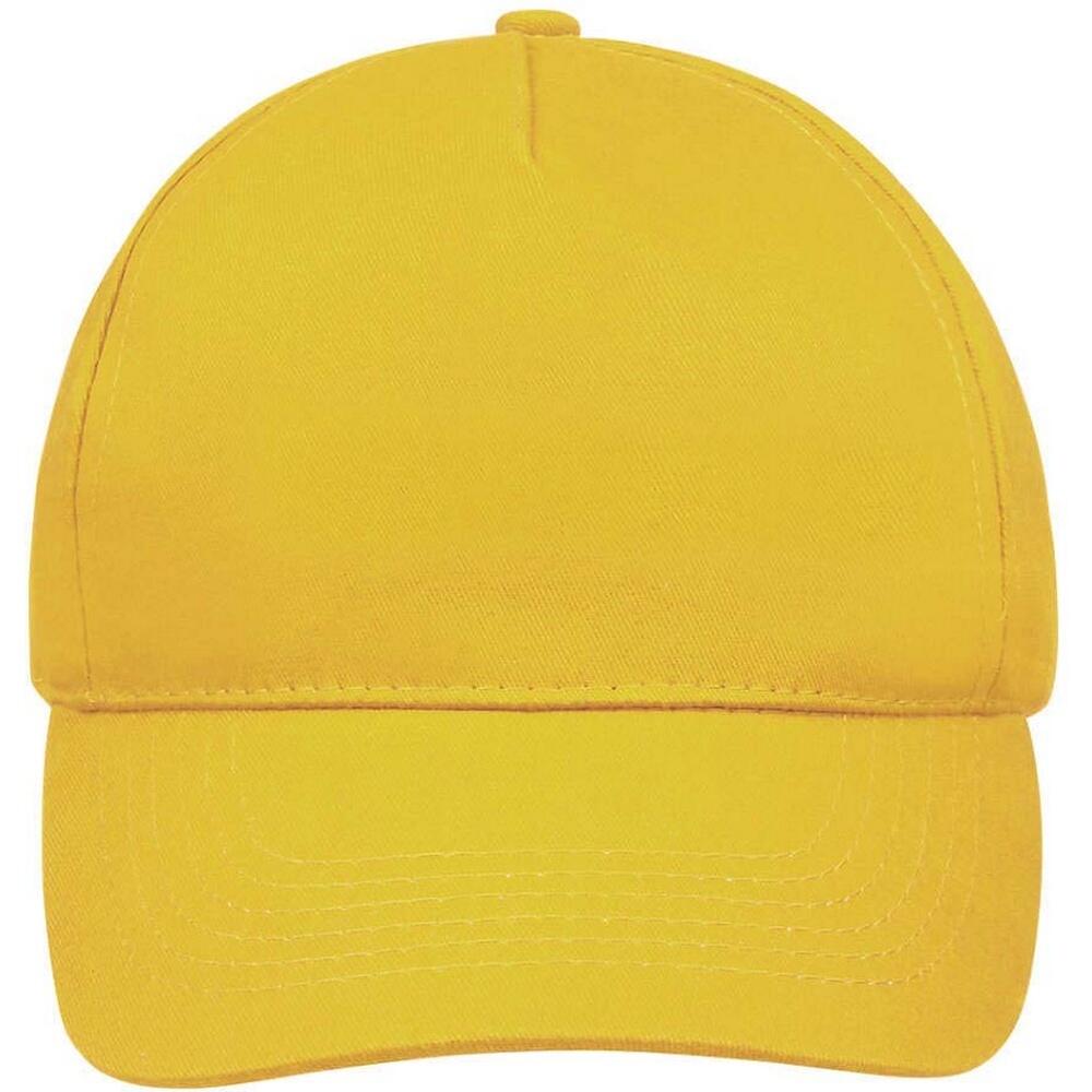 Unisex Sunny 5 Panel Baseball Cap (Gold) 4/5