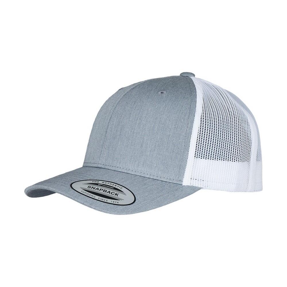 FLEXFIT Unisex Adult Retro Two Tone Trucker Cap (Heather/White)