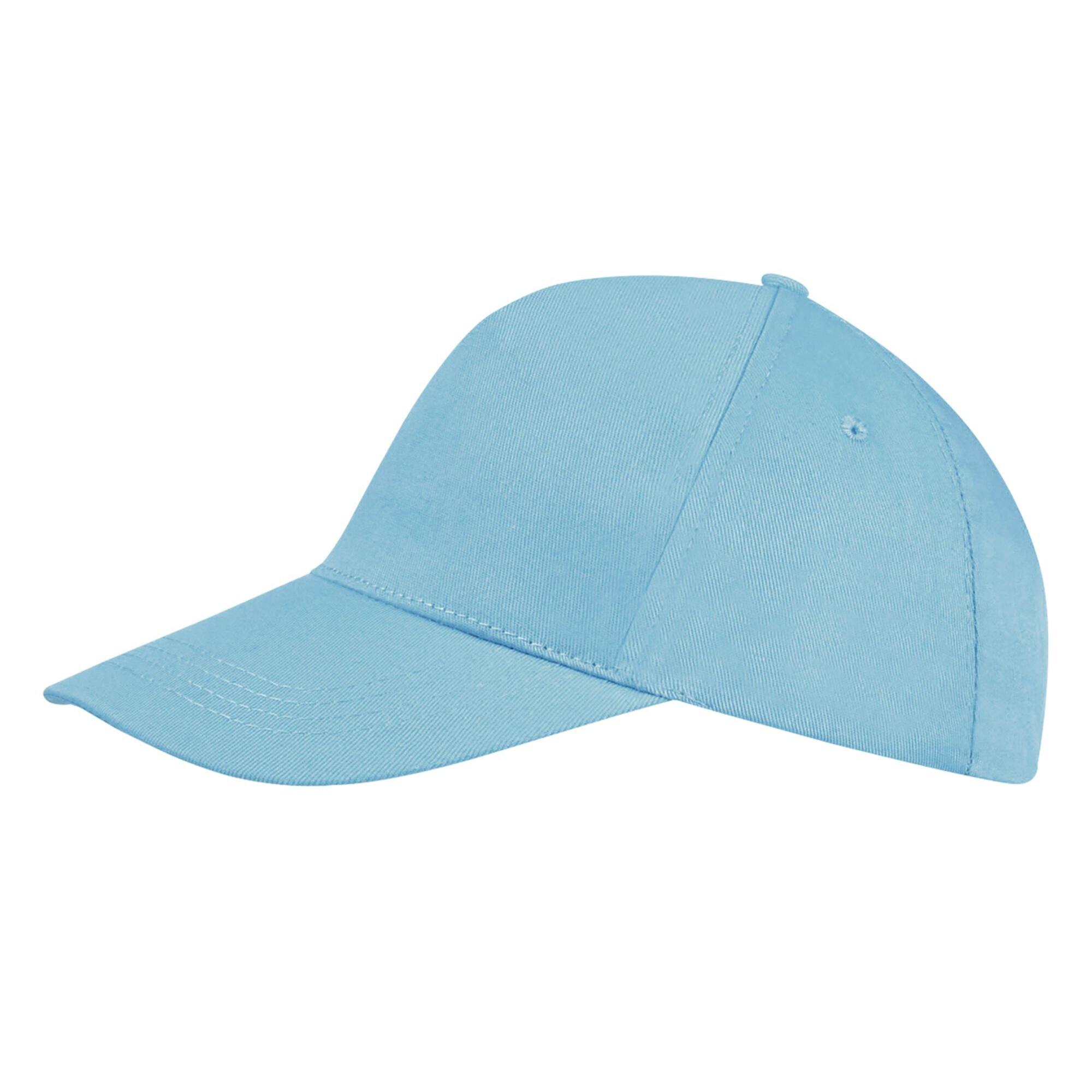 Unisex Buzz 5 Panel Baseball Cap (Atoll Blue) 3/5