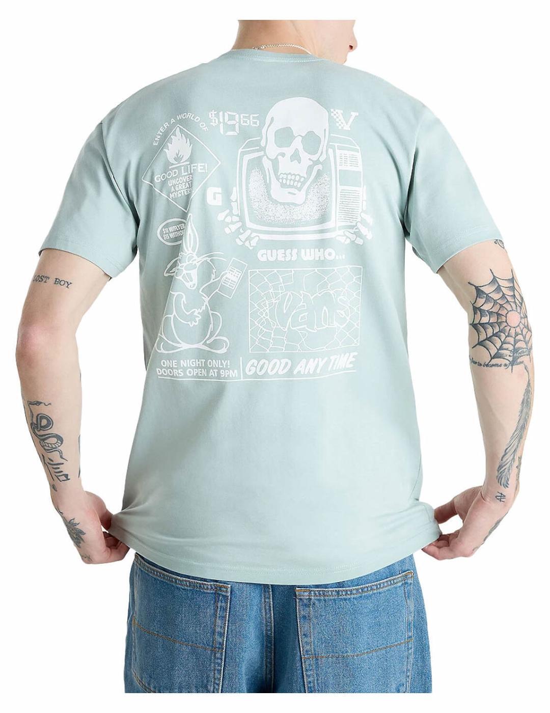 T-shirt pour homme Vans Crazy eddy Vert 2/4