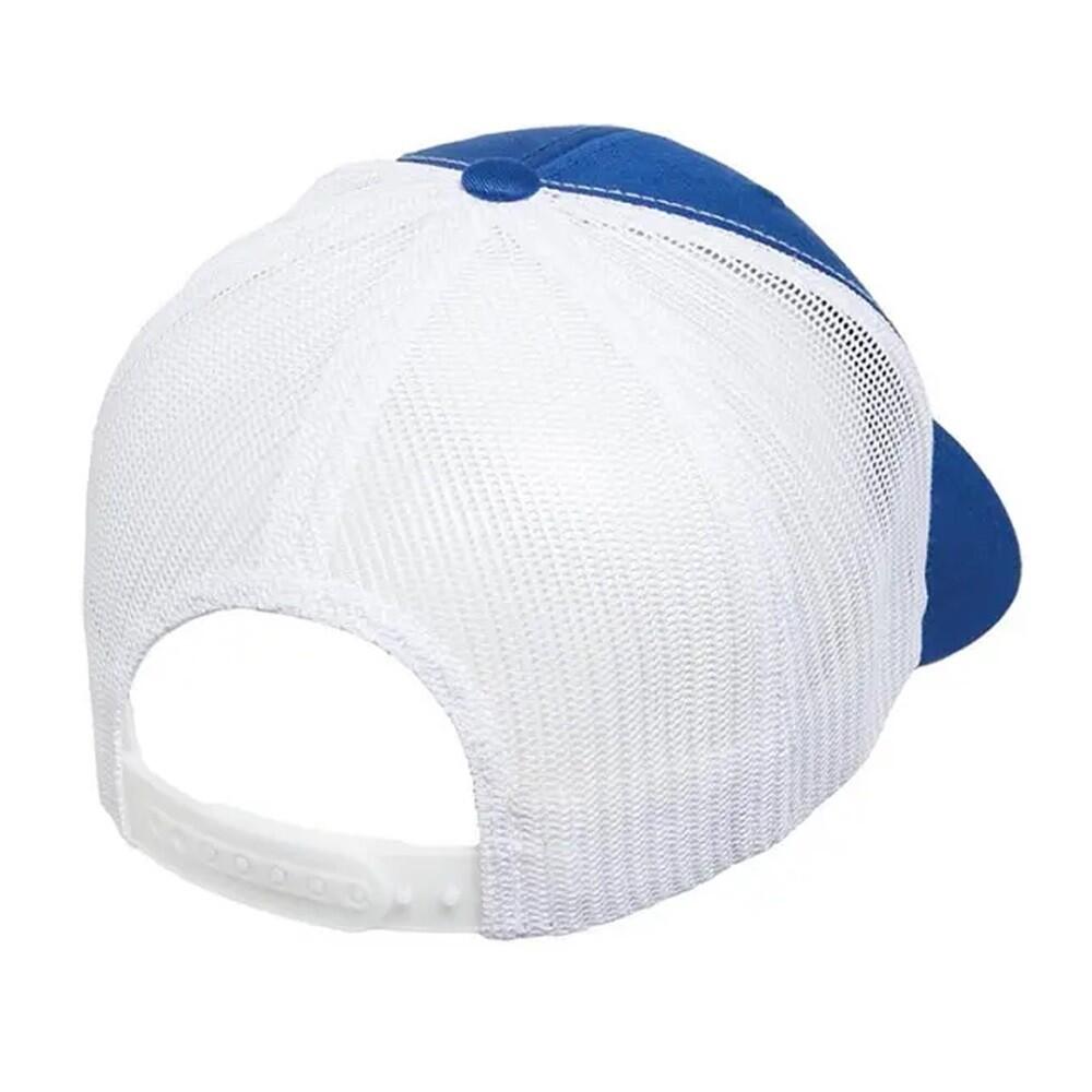 Cappellino Da Camionista Due Toni Adulto Unisex Flexfit Retro Blu Reale Bianco 2/2