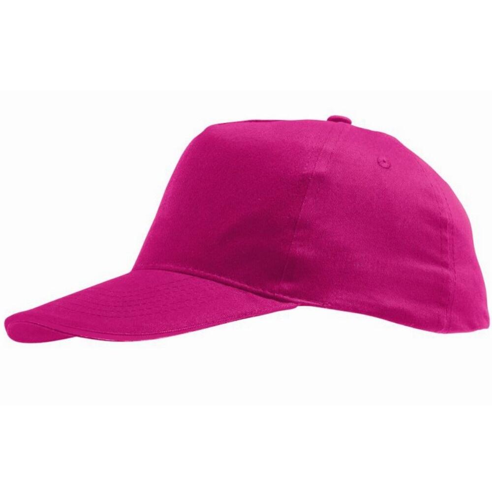 Unisex Sunny 5 Panel Baseball Cap (Fuchsia) 3/5