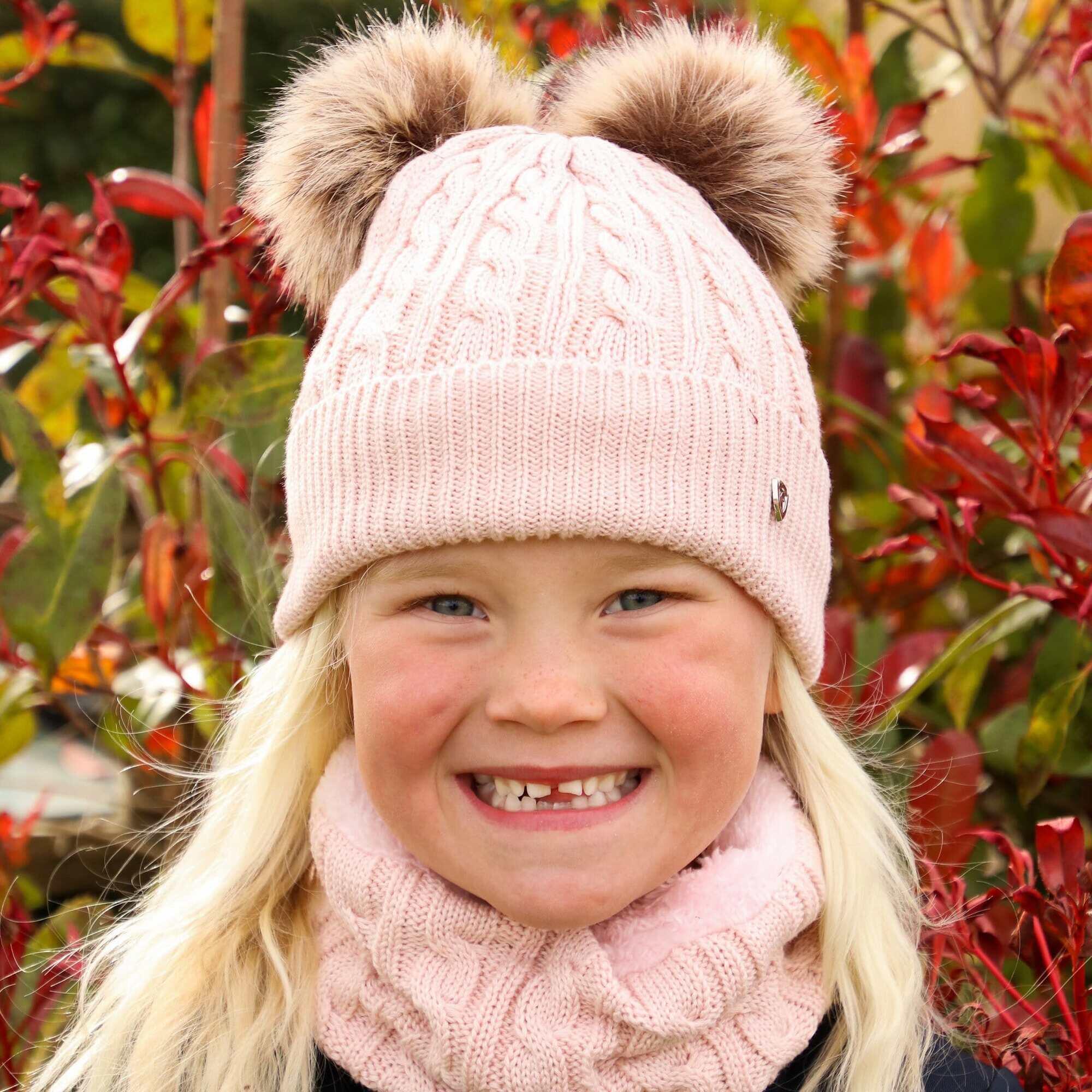 "Morzine" Mütze für Kinder Rose 2/2
