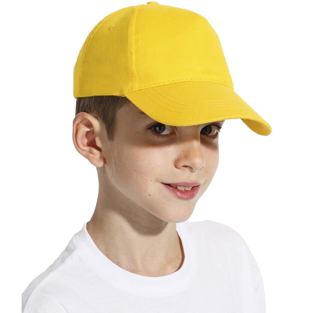 Kids Unisex Sunny Baseball Cap (Gold) 3/4