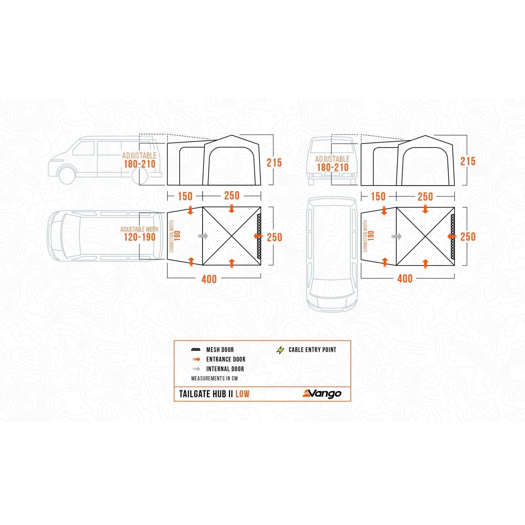 Vango Tailgate Hub II Low Driveaway Awning 7/7