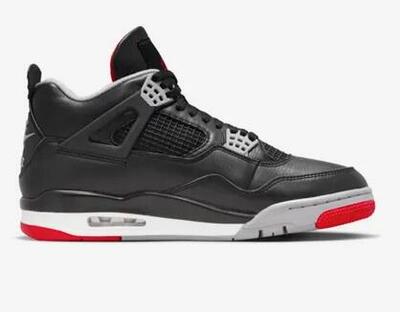 Schoenen - lifestyle - air jordan 4 bred reimagined - zwart