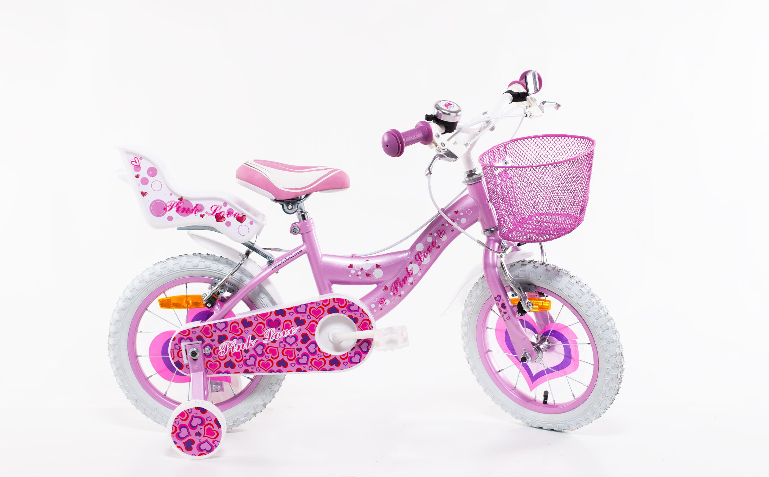 F.LLI SCHIANO SCH Pink Love 14“ Mädchenfahrrad mit Zubehör