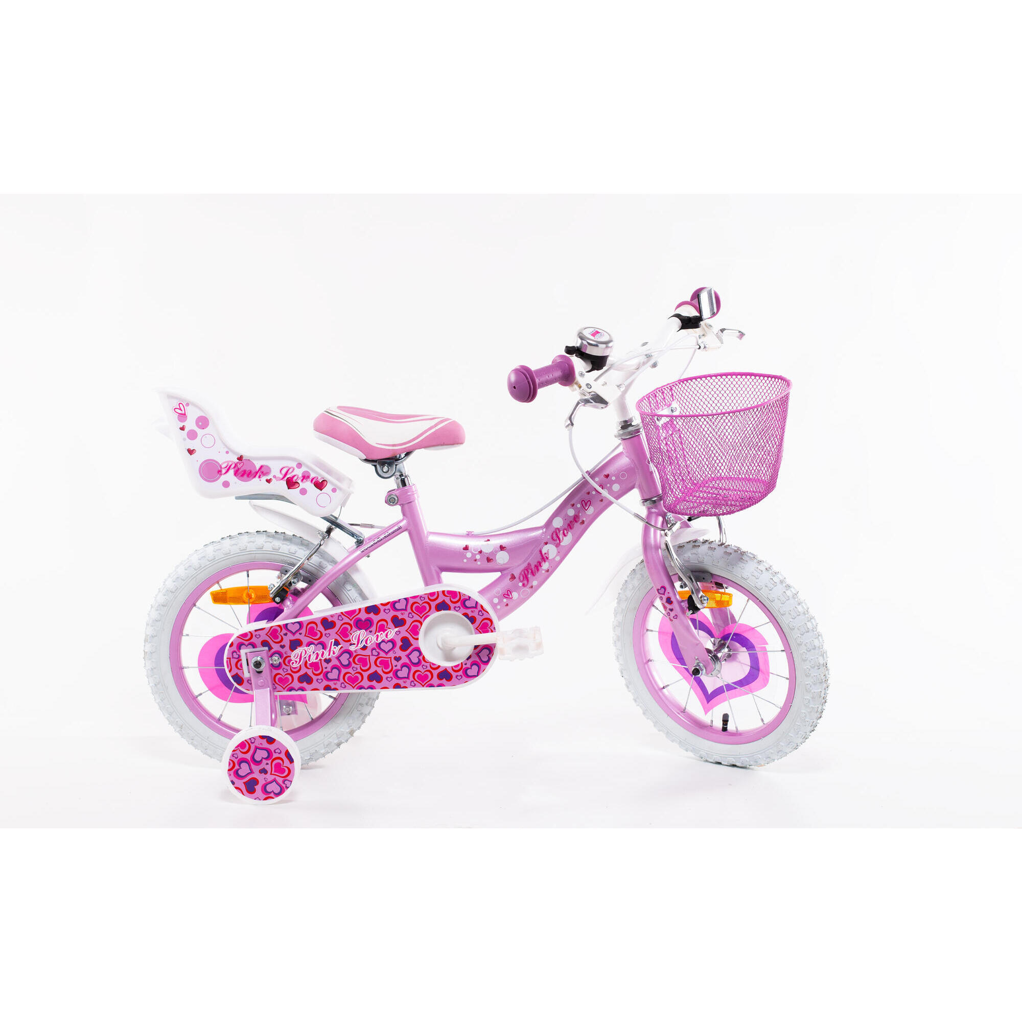 Rowerek dziewczęcy SCH Pink Love 14” z akcesoriami