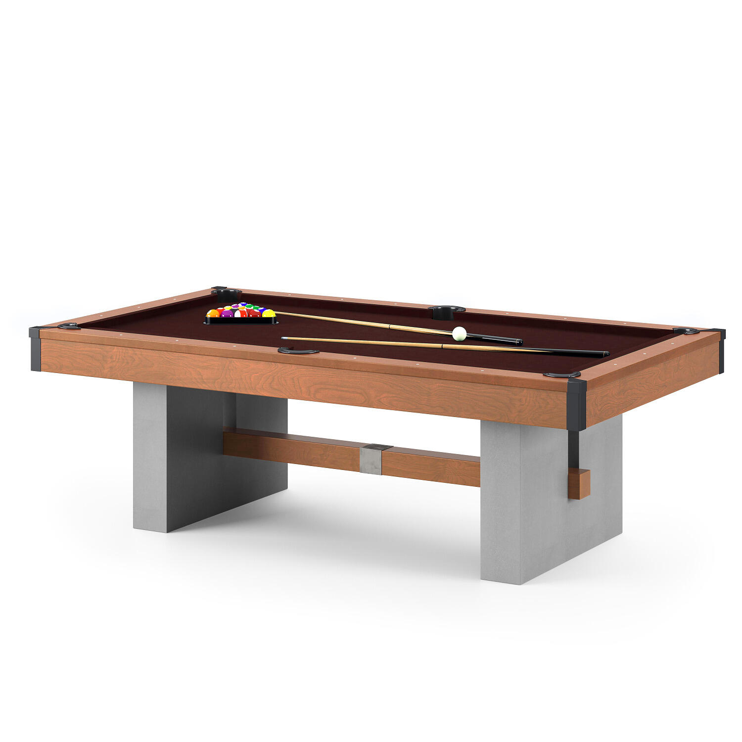 BISON Billardtisch Loft Schiefer Chocolate Simonis 860 9ft (Spielfeld 254x127 cm