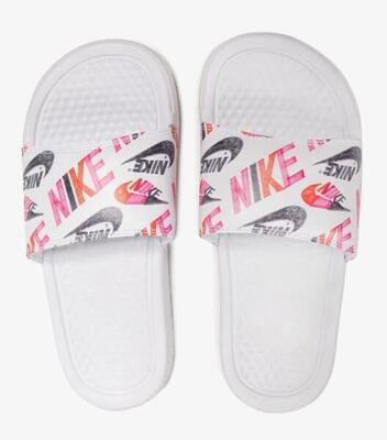 NIKE CIABATTA BENASSI DONNA WHITE