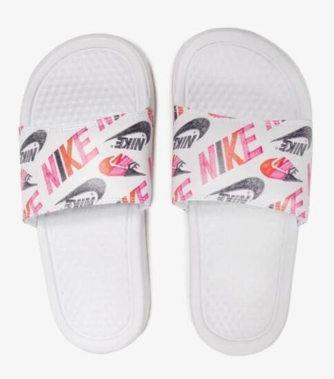 NIKE CIABATTA BENASSI DONNA WHITE