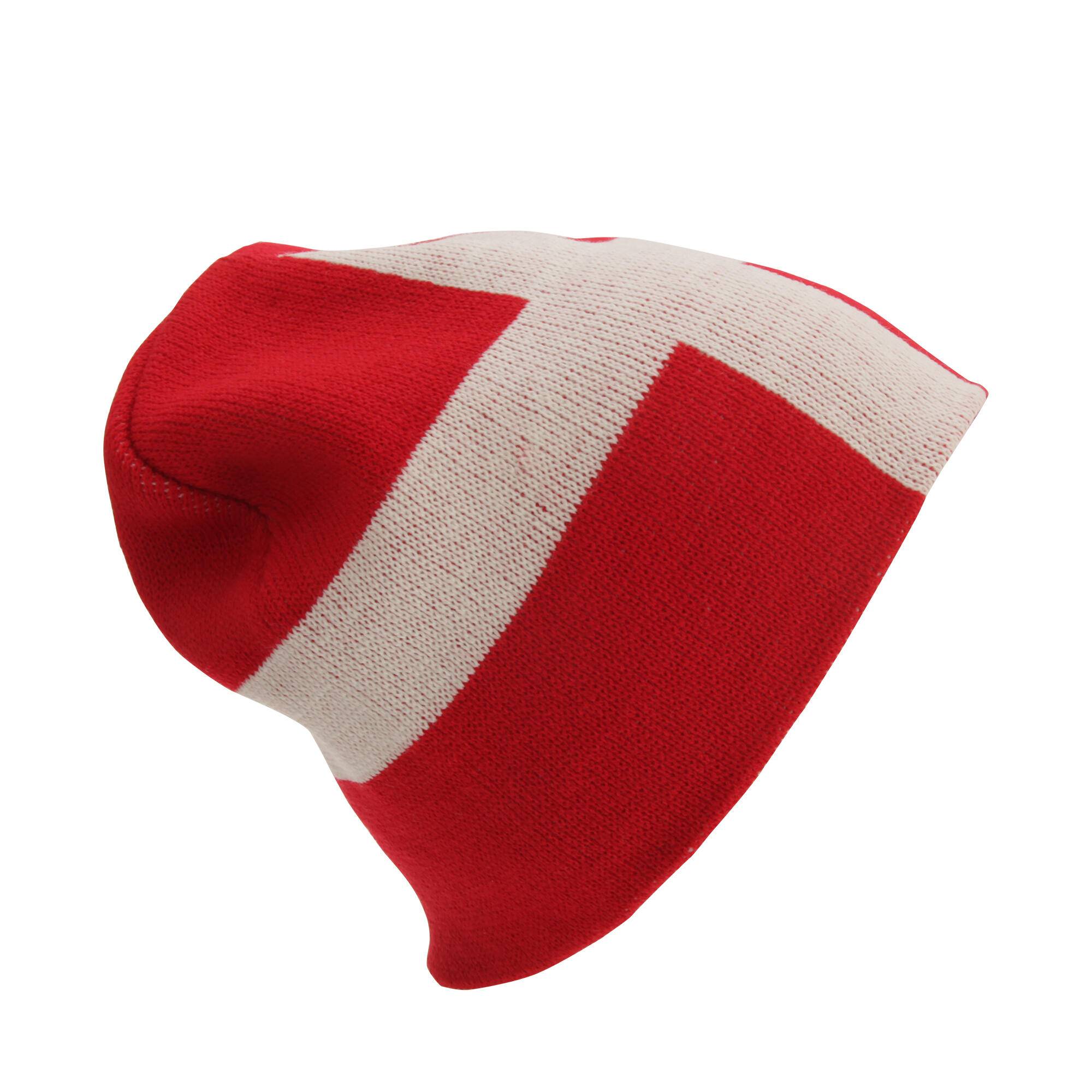 UNIVERSAL TEXTILES Unisex Denmark Flag Design Winter Beanie Hat (Red)
