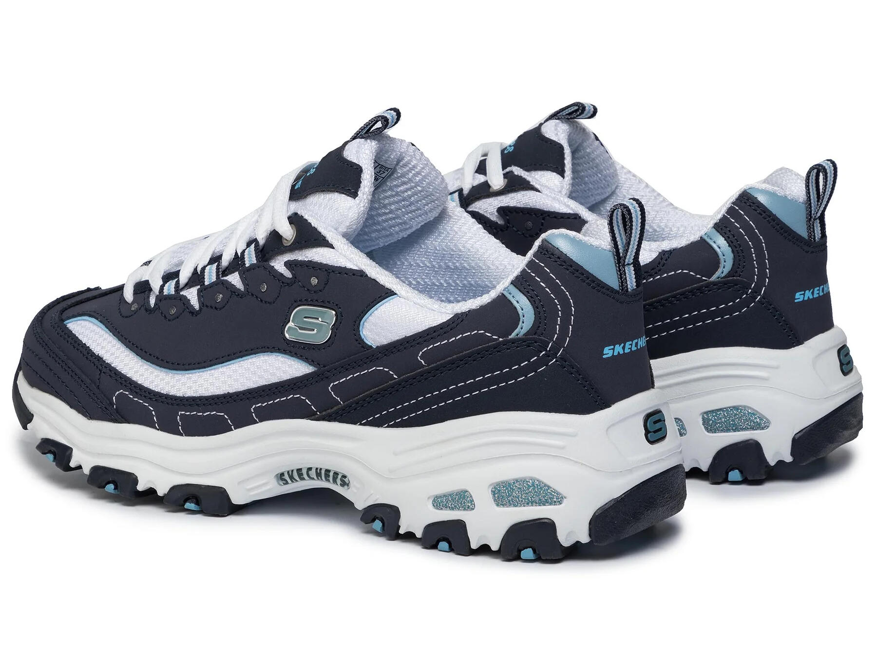 Buty na co dzień damskie SKECHERS D LITES BIGGEST FAN skóra 3/4