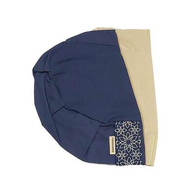 Samarali meditatiekussensloop halve maan denim blauw