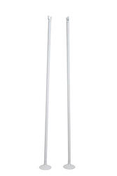 Paire de piquets de simple de tennis - Aluminium blanc