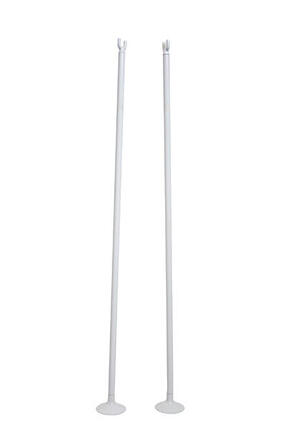 Paire de piquets de simple de tennis - Aluminium blanc