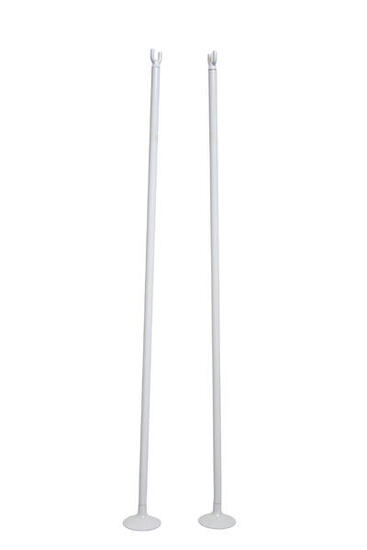 Paire de piquets de simple de tennis - Aluminium blanc