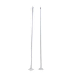 Paire de piquets de simple de tennis - Aluminium blanc