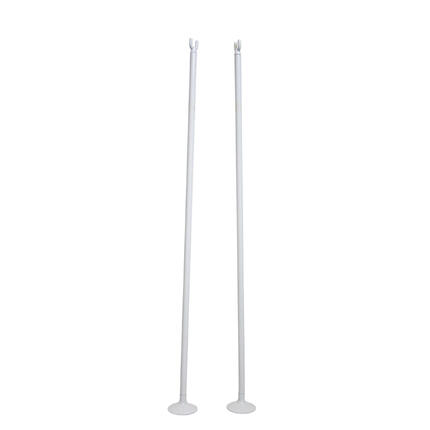 Para słupków do singli tenisowych - białe aluminium