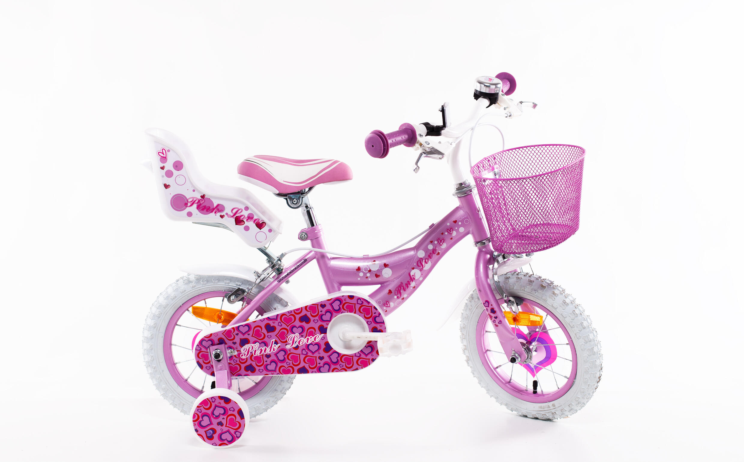 F.LLI SCHIANO SCH Pink Love 12” meisjesfiets met accessoires