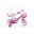 Bicicletă pentru fete SCH Pink Love 12” cu accesorii