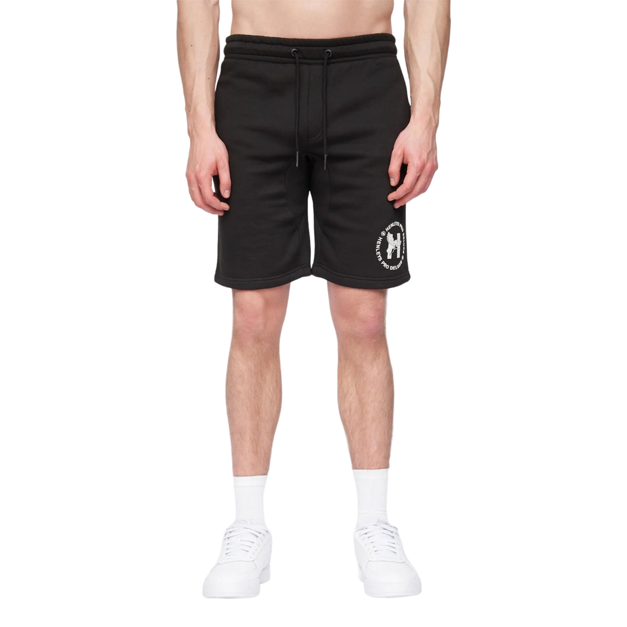 HENLEYS Mens Metafone Sweat Shorts (Black)