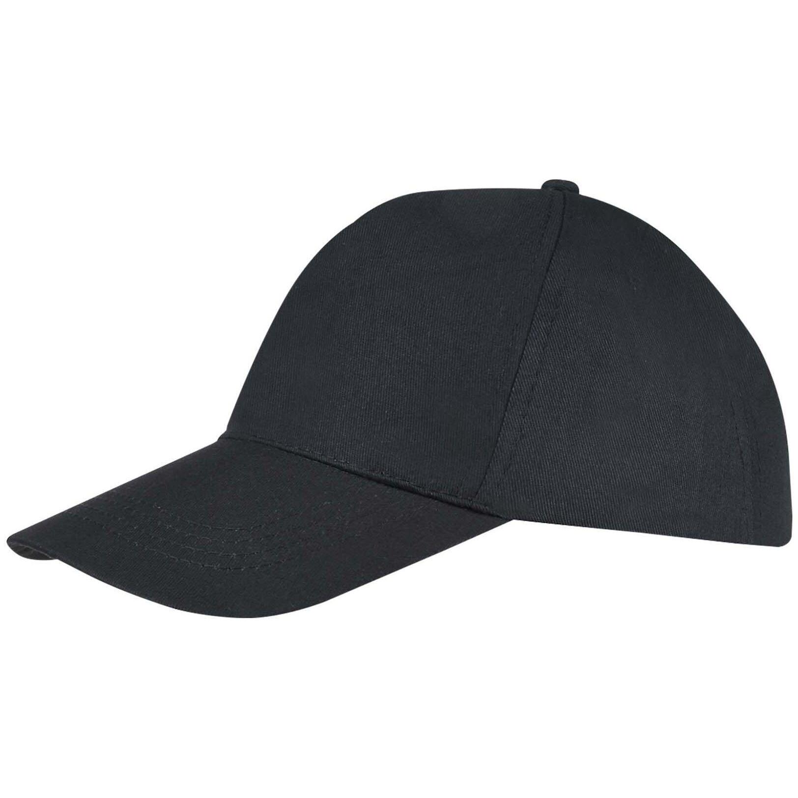 Unisex Buzz 5 Panel Baseball Cap (Black) 3/5