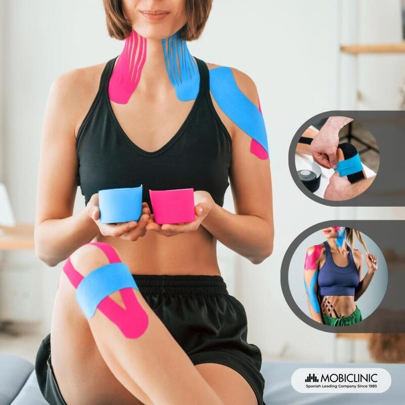 Présentoir/Boîte avec Bandage kinésiologique tape kinesiologie (12 un.) Noir