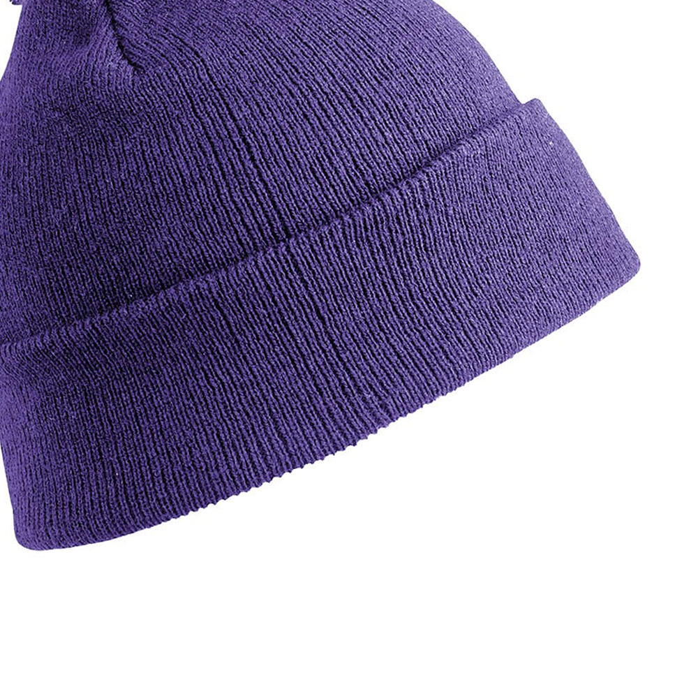 Cappello A Cuffia Pom Pom Bambini Result Winter Essentials Viola 2/3