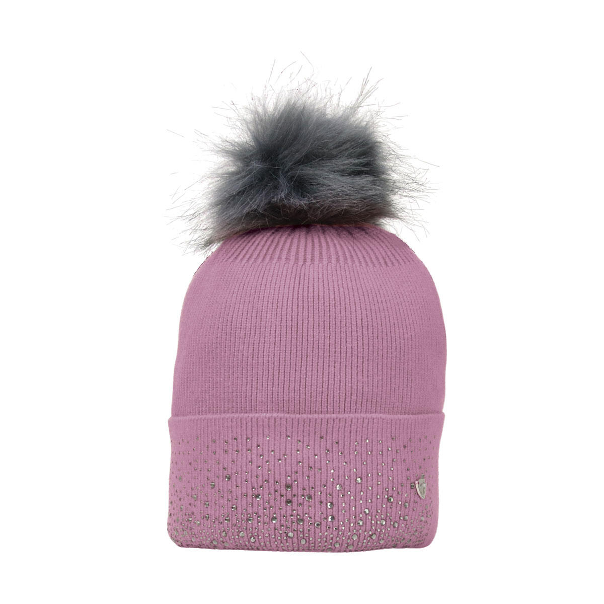 HY Childrens/Kids Synergy Diamante Beanie (Grape)