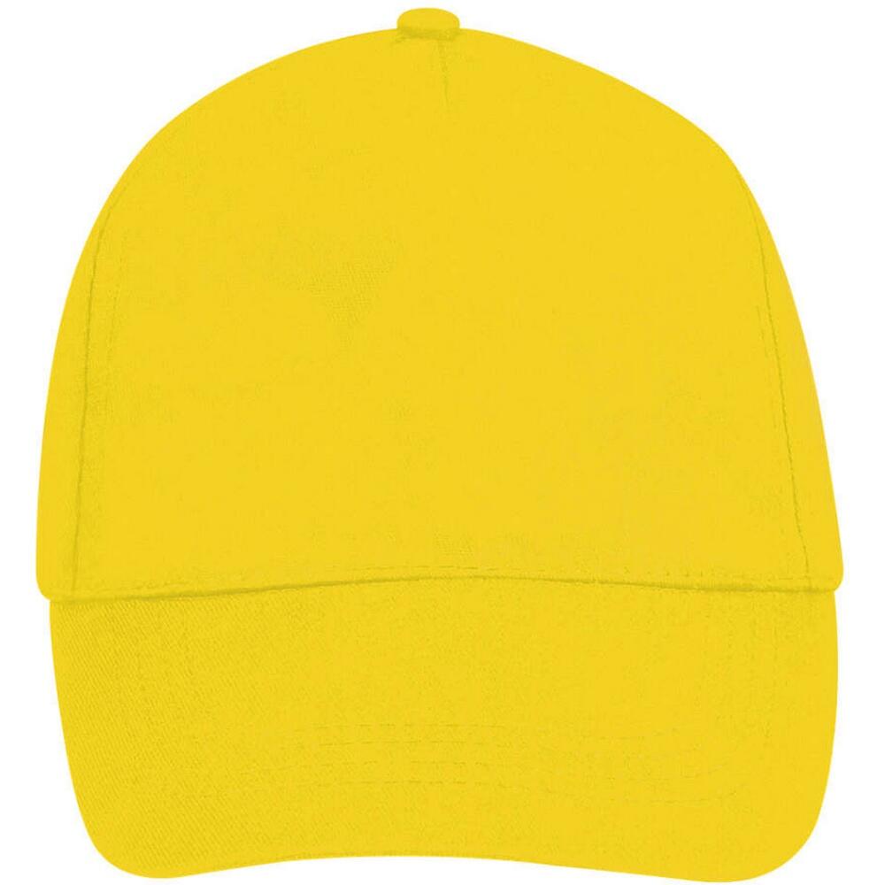 Unisex Buzz 5 Panel Baseball Cap (Gold) 4/5