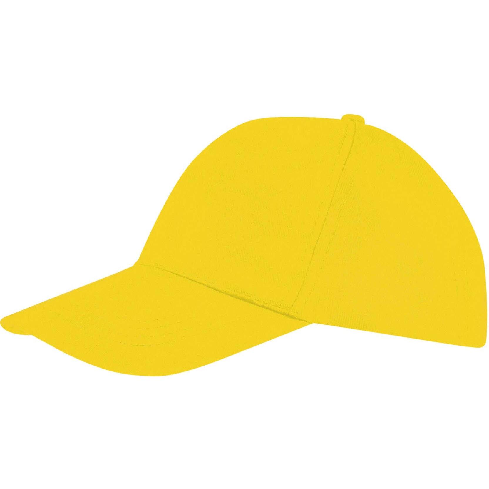 Unisex Buzz 5 Panel Baseball Cap (Gold) 3/5