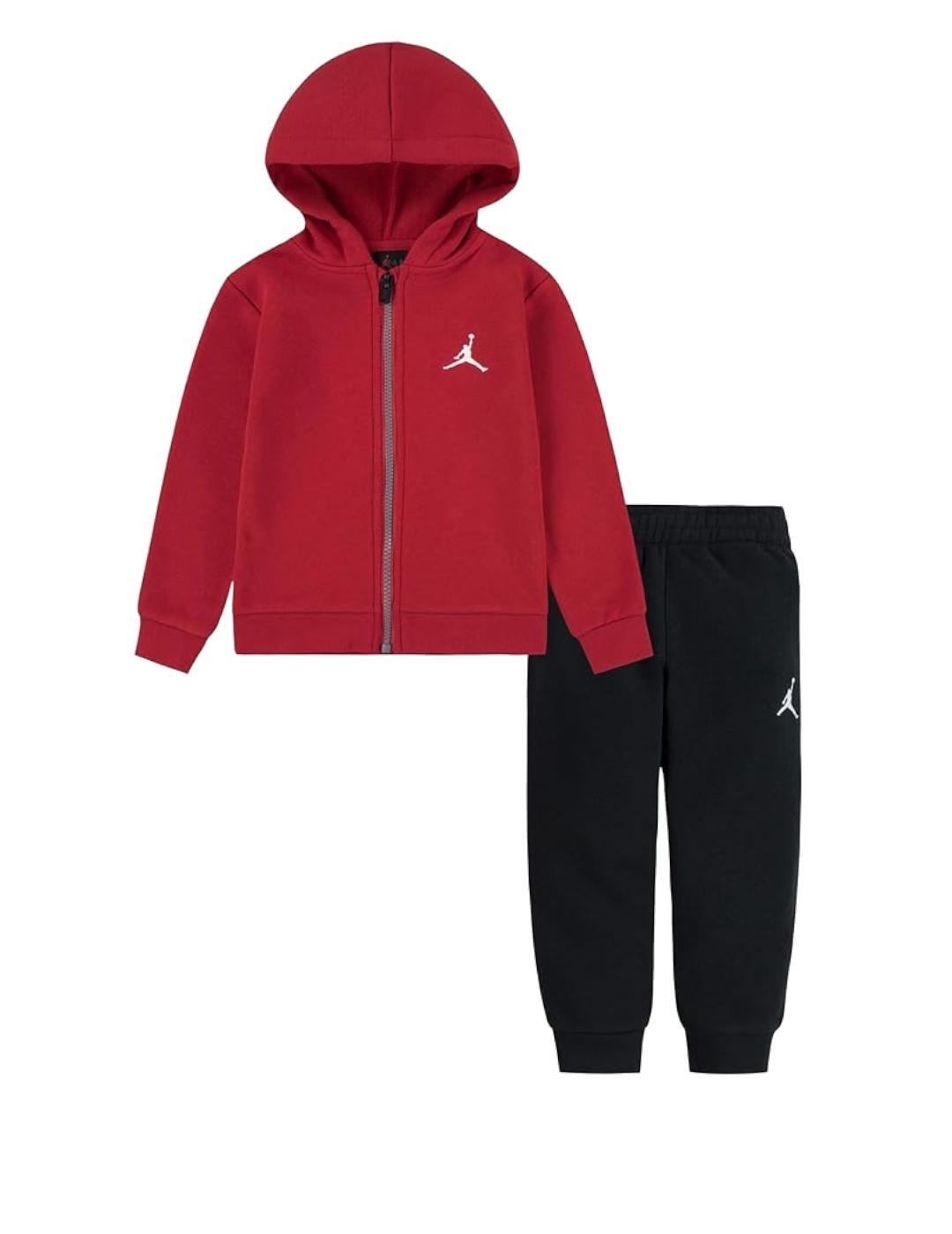 Conjunto para menino jordan haddad mj ess fleece vermelho.