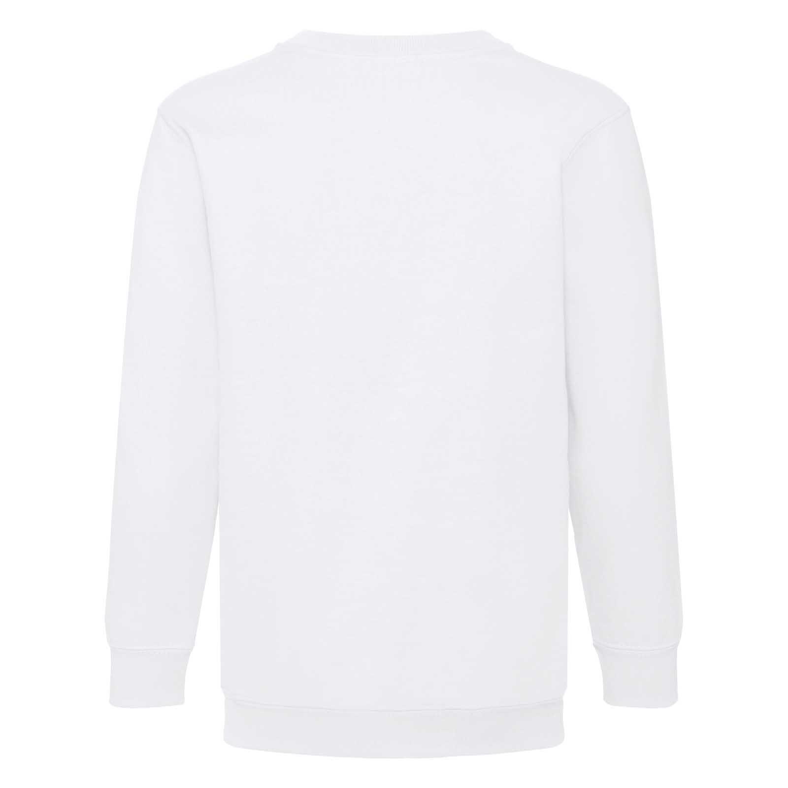 Mens Classic Plain Drop Shoulder Sweatshirt (White) 2/2