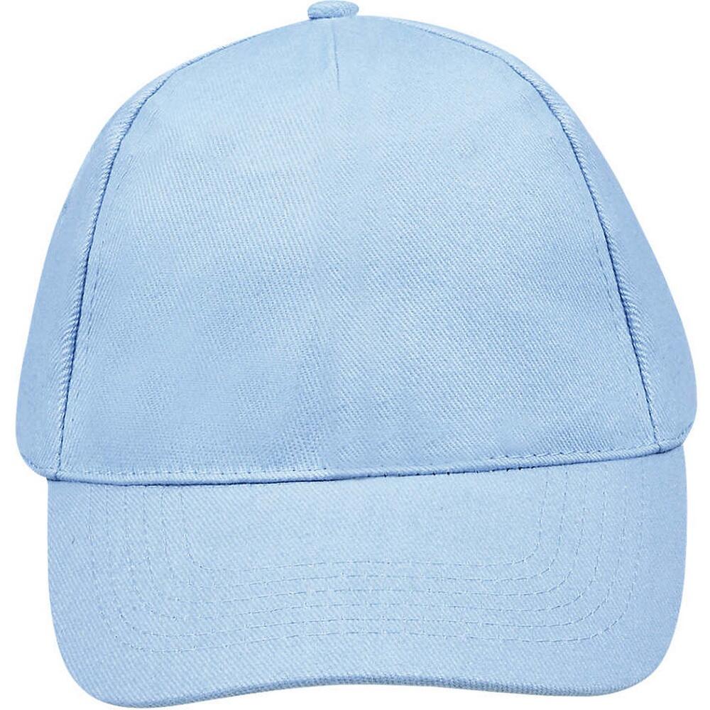 Unisex Buzz 5 Panel Baseball Cap (Sky Blue) 4/5