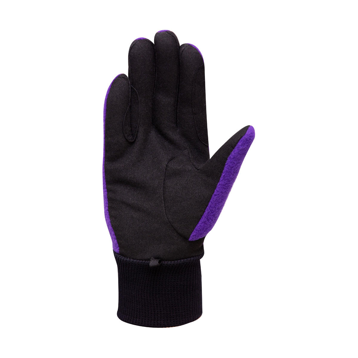 Zweifarbig Reithandschuhe, Wildleder Kinder Schwarz/Violett 2/2