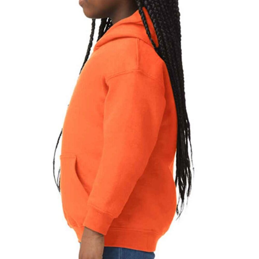 Felpa Con Cappuccio Bambini Gildan Arancio 3/3
